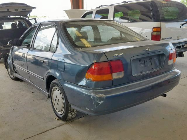 2HGEJ6627VH566367 - 1997 HONDA CIVIC DX BLUE photo 3