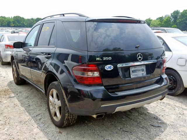 4JGBB86E56A144727 - 2006 MERCEDES-BENZ ML 350 BLACK photo 3