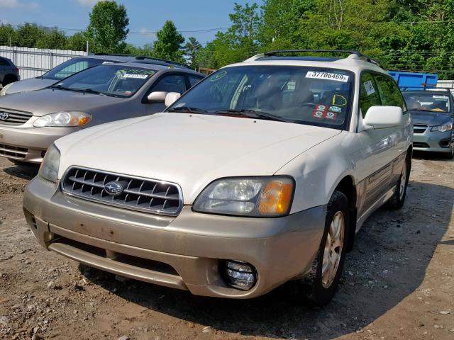 4S3BH686837606655 - 2003 SUBARU LEGACY OUT WHITE photo 2