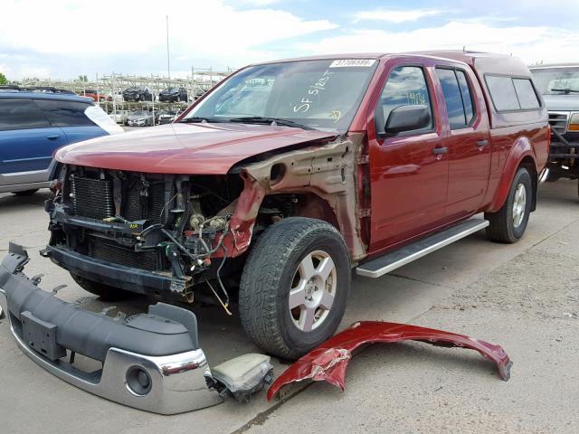 1N6AD09W17C441433 - 2007 NISSAN FRONTIER C RED photo 2