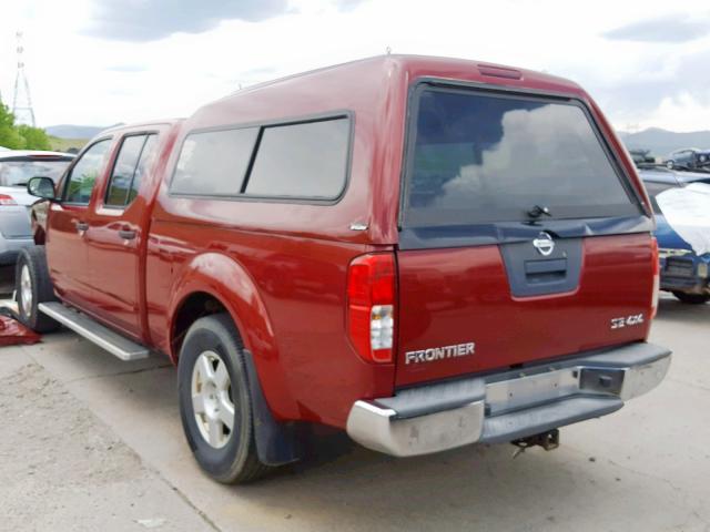 1N6AD09W17C441433 - 2007 NISSAN FRONTIER C RED photo 3