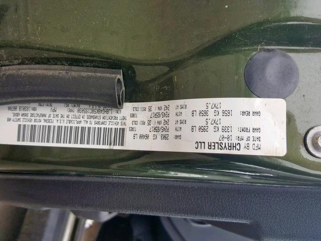 1J8HG48K58C155030 - 2008 JEEP COMMANDER 绿色 照片 10