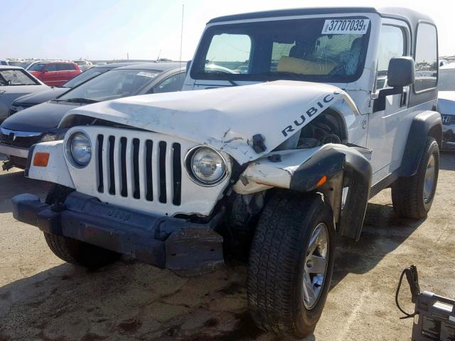 1J4FA69S25P352651 - 2005 JEEP WRANGLER / WHITE photo 2