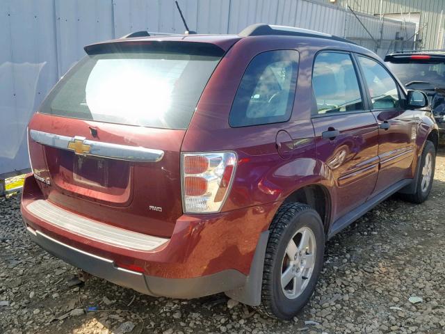 2CNDL23F996216112 - 2009 CHEVROLET EQUINOX LS BURGUNDY photo 4