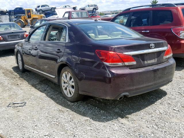 4T1BK3DB1BU404027 - 2011 TOYOTA AVALON BAS MAROON photo 3