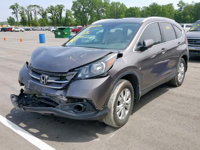 5J6RM4H75EL008227 - 2014 HONDA CR-V EXL BROWN photo 2