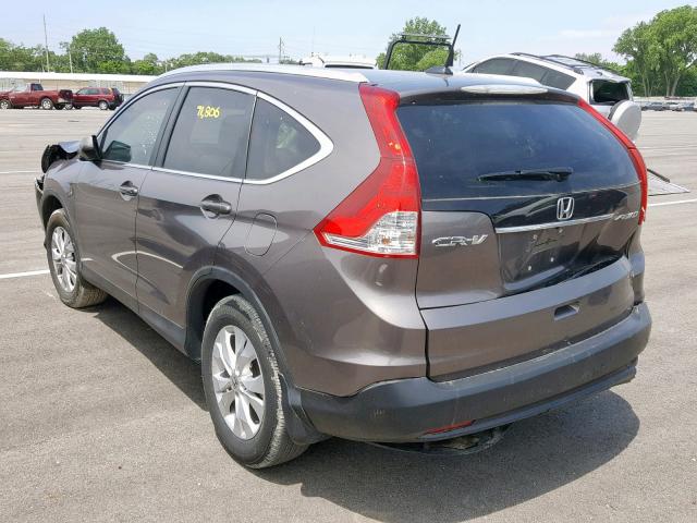 5J6RM4H75EL008227 - 2014 HONDA CR-V EXL BROWN photo 3