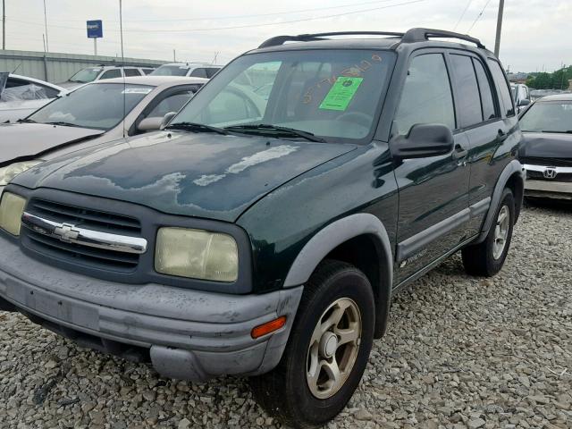 2CNBJ734446905654 - 2004 CHEVROLET TRACKER ZR GREEN photo 2