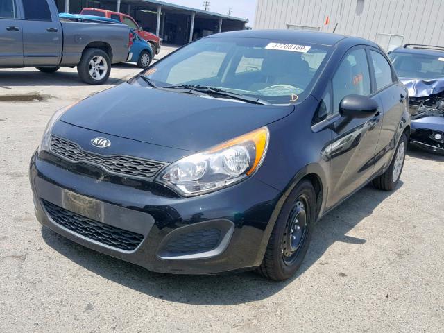 KNADM5A37D6252856 - 2013 KIA RIO LX BLACK photo 2