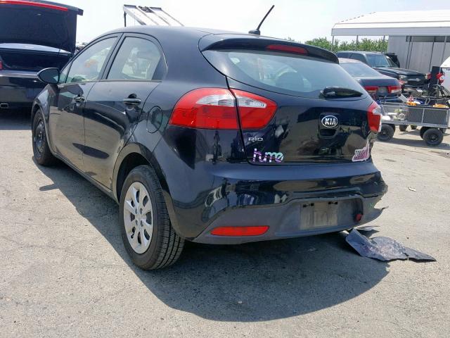 KNADM5A37D6252856 - 2013 KIA RIO LX BLACK photo 3