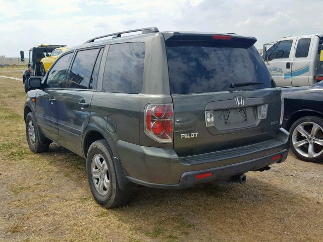 5FNYF18126B028655 - 2006 HONDA PILOT LX GREEN photo 3