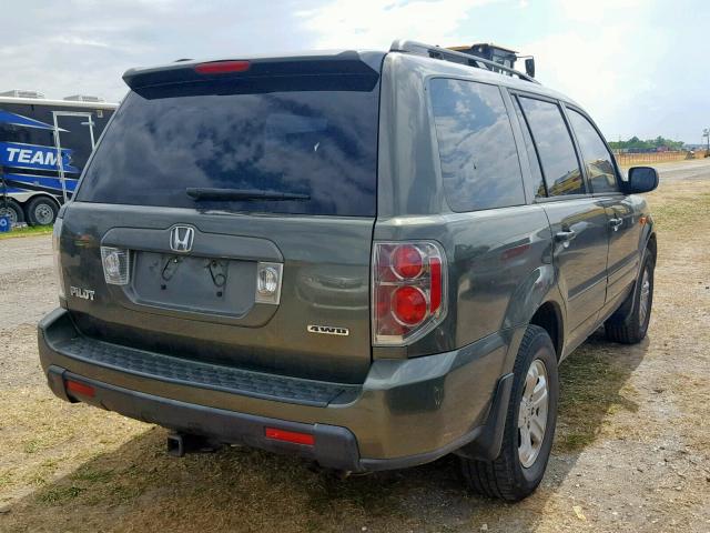 5FNYF18126B028655 - 2006 HONDA PILOT LX GREEN photo 4