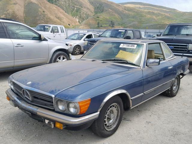 WDB1070421A007690 - 1984 MERCEDES-BENZ 280SL BLUE photo 2