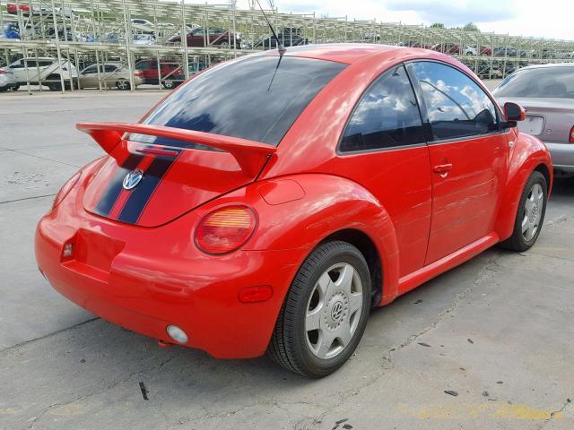3VWCA21C2YM415387 - 2000 VOLKSWAGEN NEW BEETLE წითელი ფოტო 4