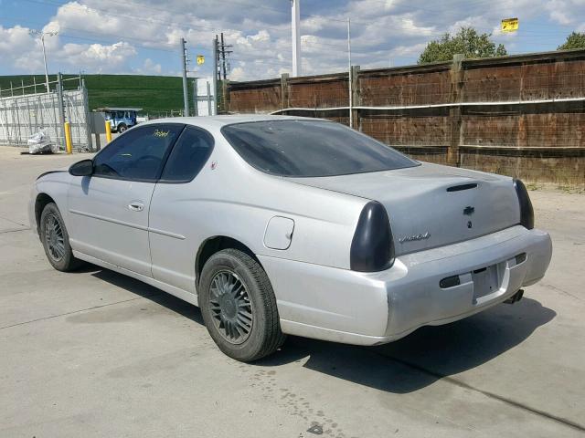 2G1WW12E7Y9193054 - 2000 CHEVROLET MONTE CARL ვერცხლისფერი ფოტო 3