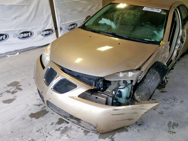 1G2ZF58B074277134 - 2007 PONTIAC G6 VALUE L GOLD photo 9