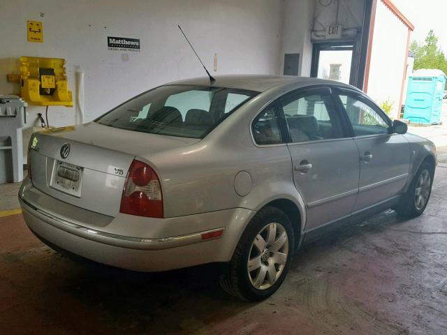 WVWRH63BX3P453098 - 2003 VOLKSWAGEN PASSAT GLX SILVER photo 4