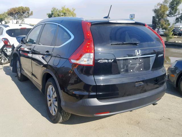 2HKRM4H77EH669056 - 2014 HONDA CR-V EXL BLACK photo 3