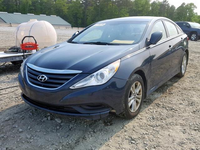 5NPEB4AC1EH900531 - 2014 HYUNDAI SONATA GLS BLUE photo 2