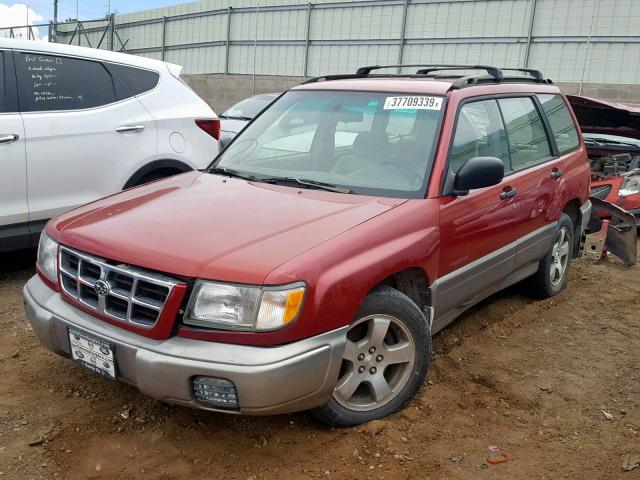 JF1SF6557XH720475 - 1999 SUBARU FORESTER S RED photo 2