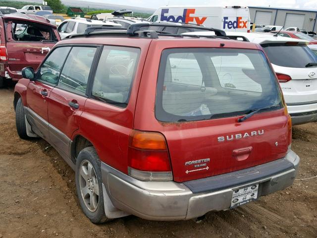 JF1SF6557XH720475 - 1999 SUBARU FORESTER S RED photo 3