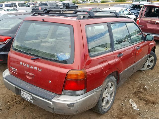 JF1SF6557XH720475 - 1999 SUBARU FORESTER S RED photo 4