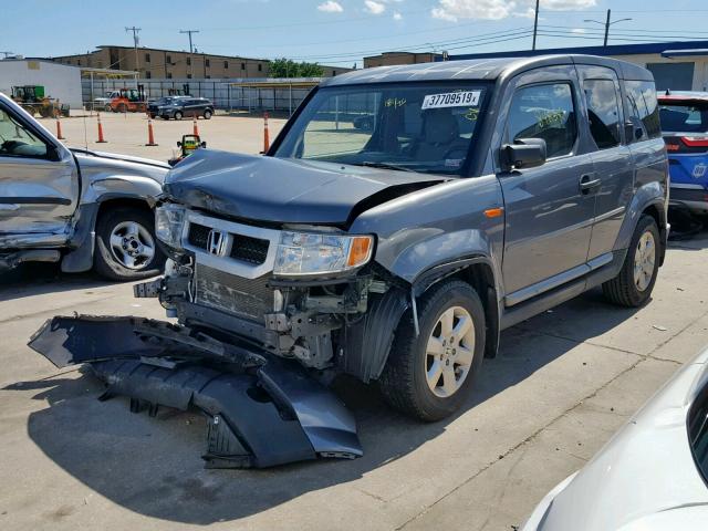 5J6YH2H7XAL001482 - 2010 HONDA ELEMENT EX GRAY photo 2