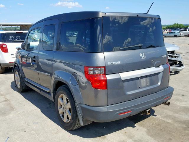 5J6YH2H7XAL001482 - 2010 HONDA ELEMENT EX GRAY photo 3