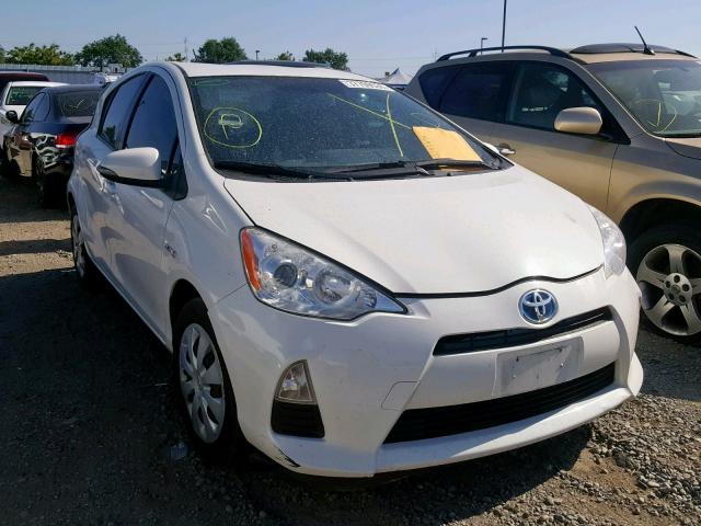 JTDKDTB35D1557007 - 2013 TOYOTA PRIUS C WHITE photo 1