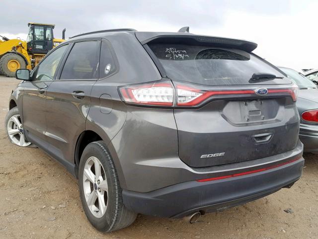 2FMTK3G82FBC11966 - 2015 FORD EDGE SE GRAY photo 3