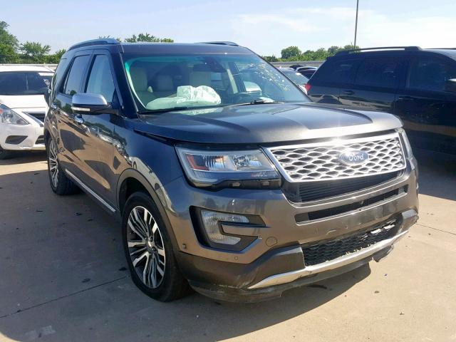 1FM5K8HT5GGB86144 - 2016 FORD EXPLORER P GRAY photo 1