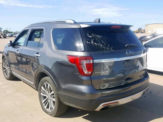 1FM5K8HT5GGB86144 - 2016 FORD EXPLORER P GRAY photo 3