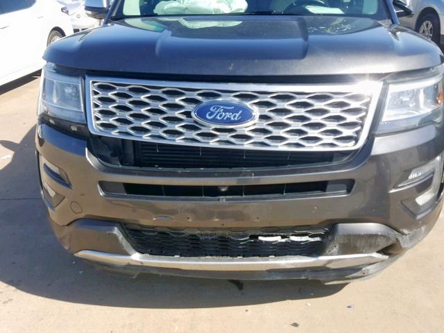 1FM5K8HT5GGB86144 - 2016 FORD EXPLORER P GRAY photo 9