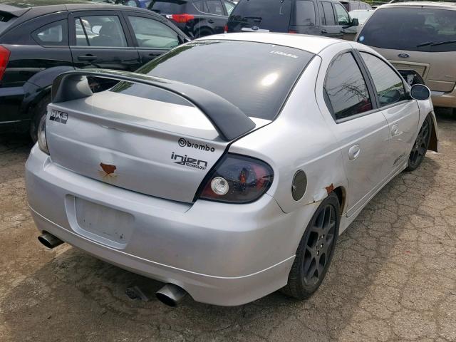 1B3ES66S63D206160 - 2003 DODGE NEON SRT-4 SILVER photo 4