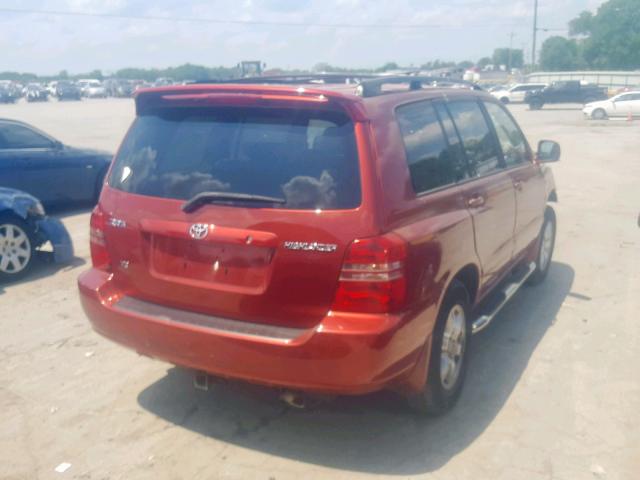 JTEGF21A320029703 - 2002 TOYOTA HIGHLANDER MAROON photo 4