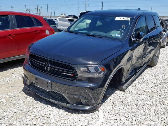 1C4RDHDG6HC859606 - 2017 DODGE DURANGO GT BLACK photo 2