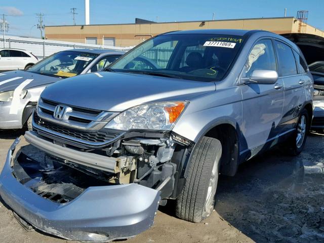 5J6RE4H72BL817175 - 2011 HONDA CR-V EXL BLUE photo 2