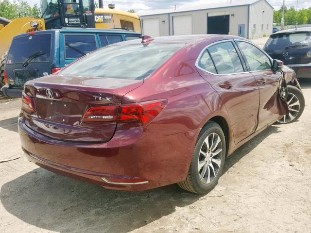 19UUB1F59FA003147 - 2015 ACURA TLX TECH BURGUNDY photo 4
