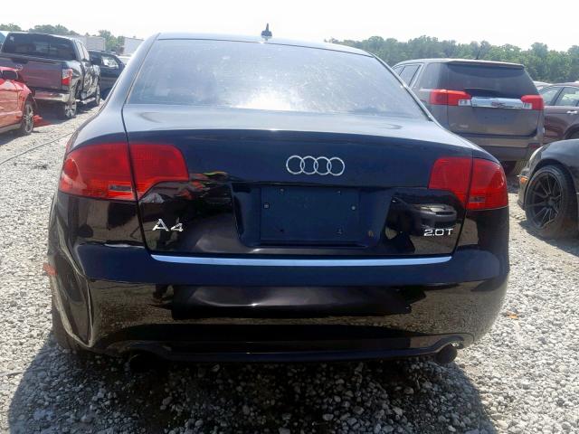 WAUAF78E28A150495 - 2008 AUDI A4 2.0T BLACK photo 9