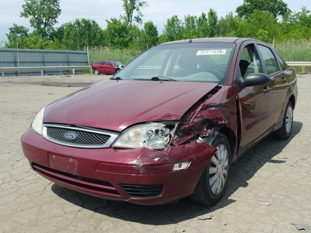 1FAFP34N27W220184 - 2007 FORD FOCUS ZX4 MAROON photo 2