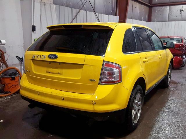 2FMDK48C97BB53501 - 2007 FORD EDGE SEL YELLOW photo 4