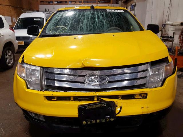 2FMDK48C97BB53501 - 2007 FORD EDGE SEL YELLOW photo 9