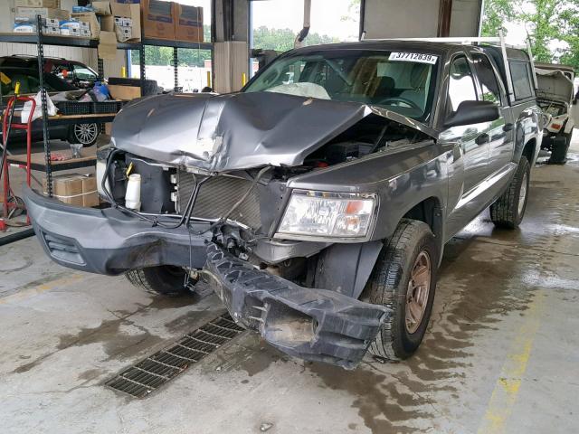 1D7HE38K98S566787 - 2008 DODGE DAKOTA SXT GRAY photo 2