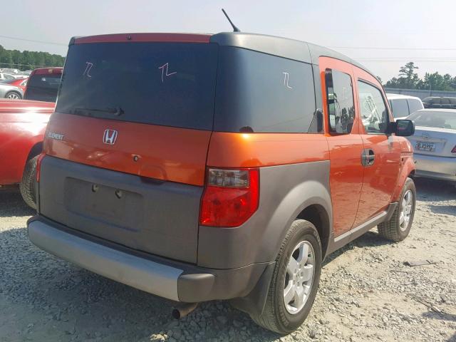 5J6YH18514L015767 - 2004 HONDA ELEMENT EX ORANGE photo 4