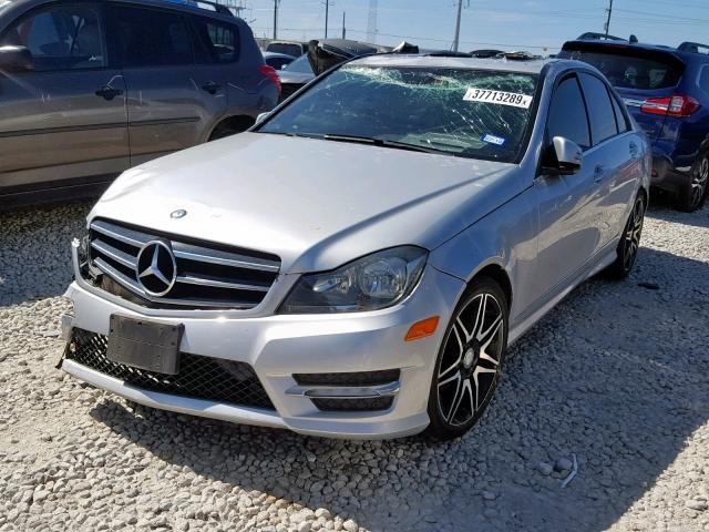 WDDGF4HB1EA901394 - 2014 MERCEDES-BENZ C 250 SILVER photo 2