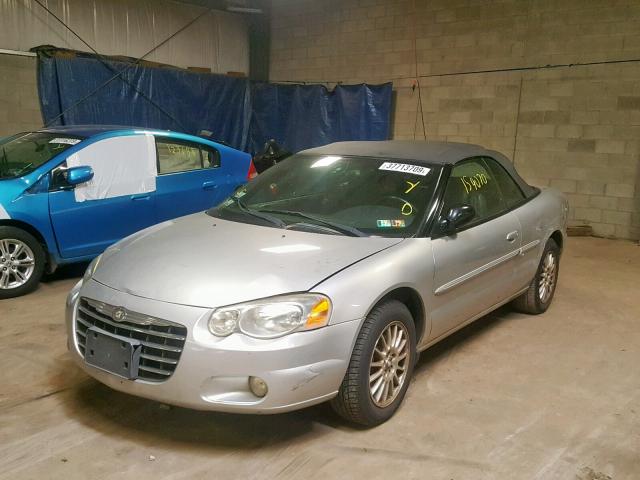 1C3EL55R04N120251 - 2004 CHRYSLER SEBRING LX SILVER photo 2