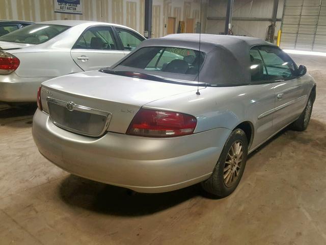 1C3EL55R04N120251 - 2004 CHRYSLER SEBRING LX SILVER photo 4