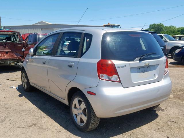 KL1TD66618B267283 - 2008 CHEVROLET AVEO BASE Gümüş foto 3