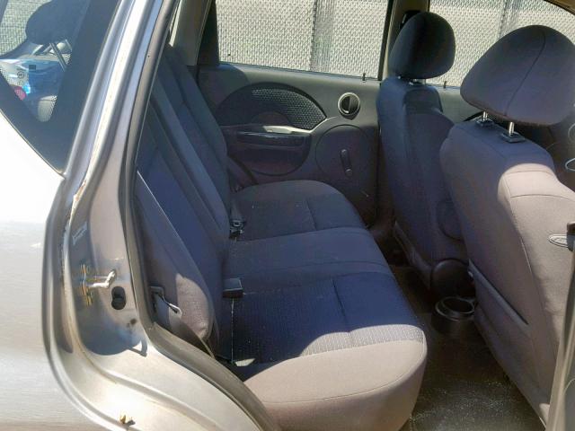 KL1TD66618B267283 - 2008 CHEVROLET AVEO BASE Gümüş foto 6