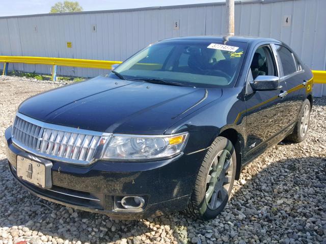 3LNHM28T07R622461 - 2007 LINCOLN MKZ BLACK photo 2